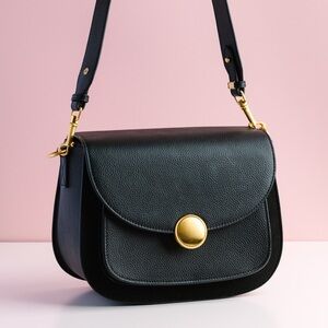 GATTA Jackie Noir Black Vegan Leather Crossbody Bag